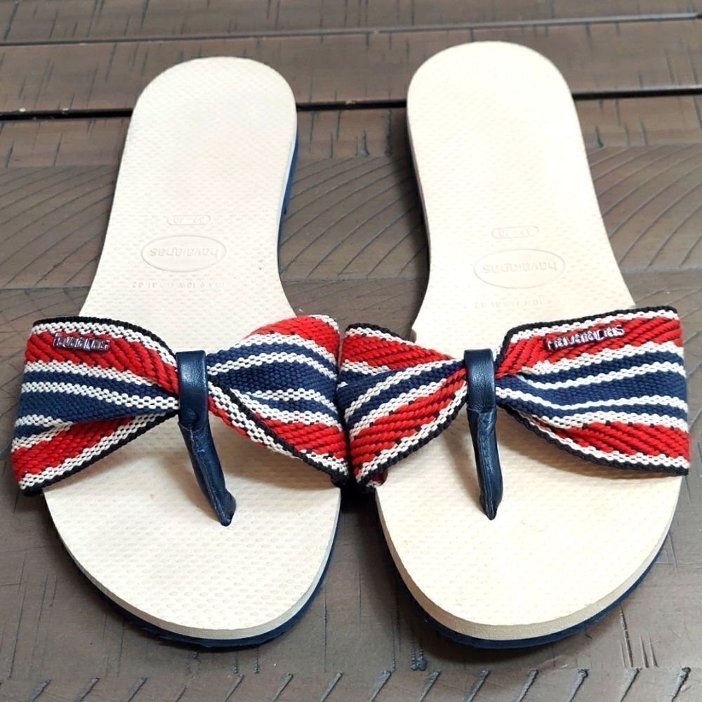 Havaianas St Tropez Logo Flip Flops Sandals Sz 9/10